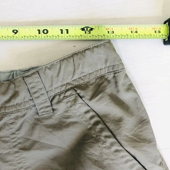 REI Womens Sz 8 Convertible Hiking Trail Nylon Khaki Pants To Shorts W/zipperEUC - Picture 5 of 12